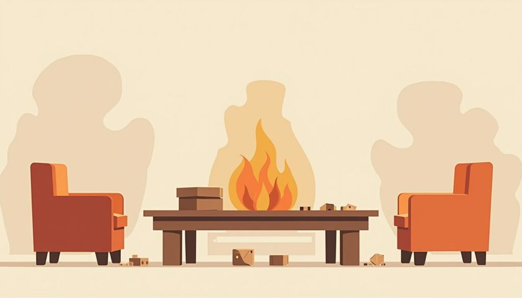 Minimalistische illustratie van een 'Shut the Box' spelset op een tafel.